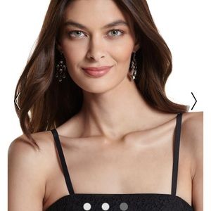 WHBM - Lace Strapless Peplum Hem Dress